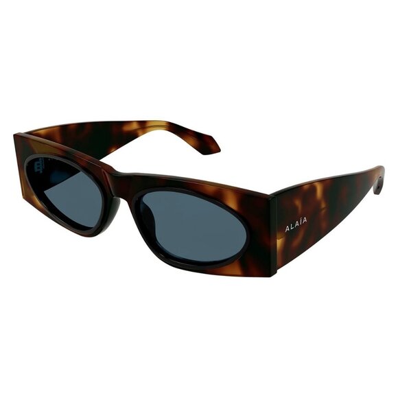 Alaia Accessories - New ALAIA Lettering Logo Havana Square AA0085S 004 Sunglasses Women